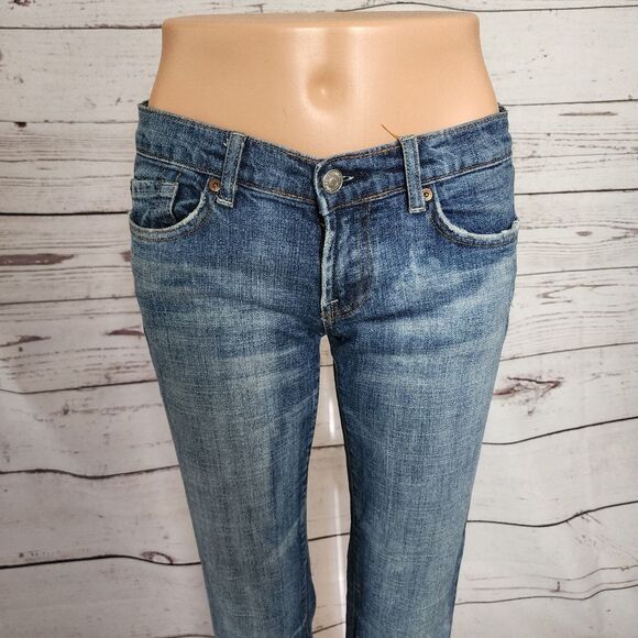 7Fam 7 For All Mankind Bootcut Low Rise Jeans Size 26 - Picture 4 of 9